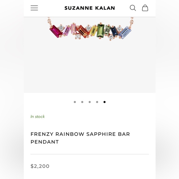 Suzanne Kalan Frenzy firework bar necklace with emerald - Picture 8 of 9